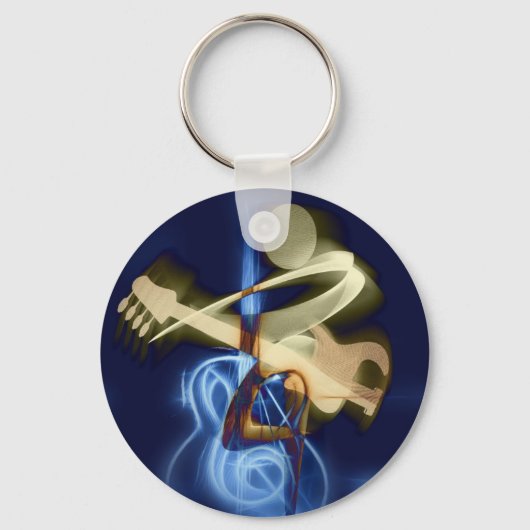 Guitar Music String Destiny Song and Dance Sleutelhanger (Voorkant)