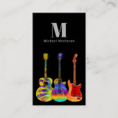 Guitar Music Teacher Custom Photo Visitekaartje (Voorkant)