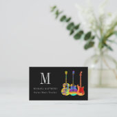 Guitar Music Teacher Custom Photo Visitekaartje (Staand voorkant)