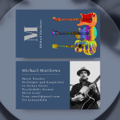 Guitar Music Teacher Custom Photo Visitekaartje