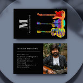 Guitar Music Teacher Custom Photo Visitekaartje