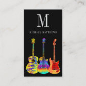 Guitar Music Teacher Custom Photo Visitekaartje (Voorkant)