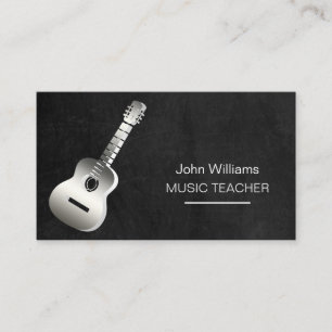 Guitar Music Teacher DJ Player Musician Blackboard Visitekaartje