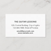 Guitar Music Teacher DJ Player Musician Business Visitekaartje (Achterkant)
