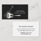 Guitar Music Teacher DJ Player Musician Geometric Visitekaartje (Voorkant / Achterkant)
