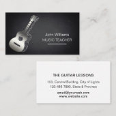 Guitar Music Teacher DJ Player Musician Geometric Visitekaartje (Voorkant / Achterkant)