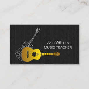 Guitar Music Teacher DJ Player Musician Geometric Visitekaartje