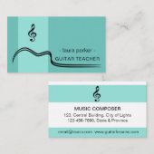 Guitar Music Teacher Lessons Akoestische minima Visitekaartje (Voorkant / Achterkant)
