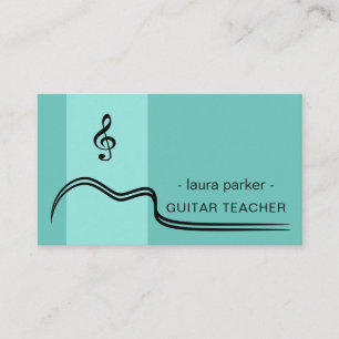 Guitar Music Teacher Lessons Akoestische minima Visitekaartje