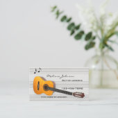 Guitar Music Teacher Lessons Appointment Card Afsprakenkaartje (Staand voorkant)