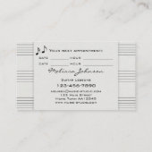 Guitar Music Teacher Lessons Appointment Card Afsprakenkaartje (Achterkant)