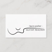 Guitar Music Teacher met akoestische musicus Visitekaartje (Voorkant)