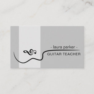 Guitar Music Teacher met akoestische musicus Visitekaartje