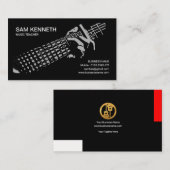 Guitar Music Teacher Motif afspelen Visitekaartje (Voorkant / Achterkant)