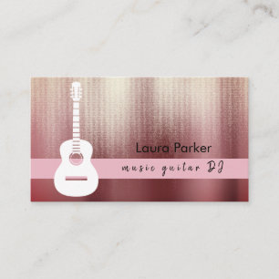 Guitar Music Teacher Roos Gold DJ Player Visitekaartje