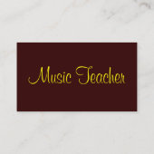 Guitar Music Teacher Visitekaartje (Achterkant)