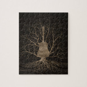 Guitar Music Tree - Goud en Browns Legpuzzel