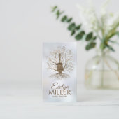Guitar Music Tree - Goud en Browns Visitekaartje (Staand voorkant)
