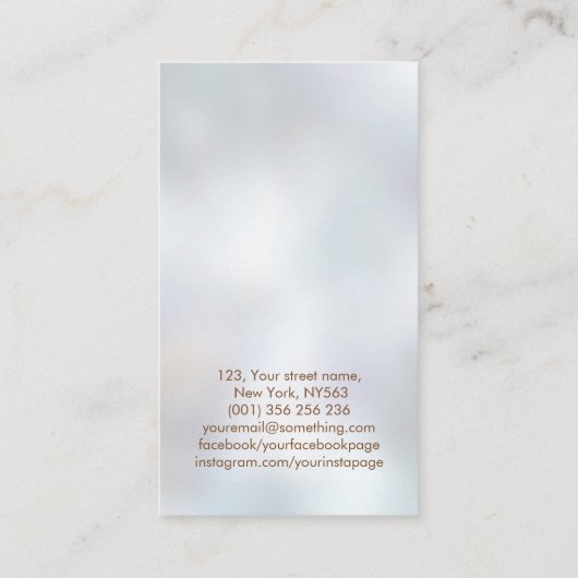 Guitar Music Tree - Goud en Browns Visitekaartje (Achterkant)