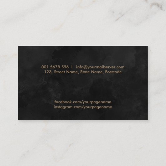 Guitar Music Tree Visitekaartje (Achterkant)