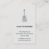 Guitar Music World Teacher Player Black Gold Faux Visitekaartje (Achterkant)