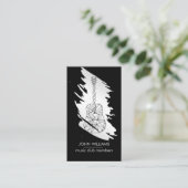 Guitar Music World Teacher Player Silver Grey Visitekaartje (Staand voorkant)