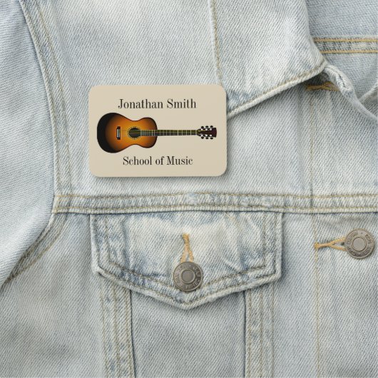 Guitar Musical Design Name Tag (In situ)