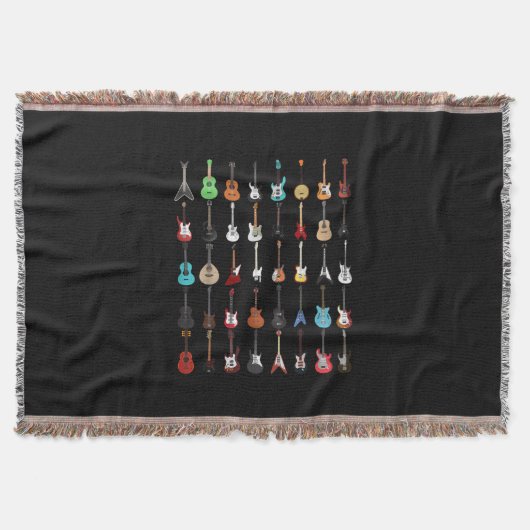 Guitar Musical Instrument Rock en Roll Deken (Voorkant)
