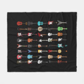 Guitar Musical Instrument Rock en Roll Fleece Deken (Voorkant (Horizontaal))