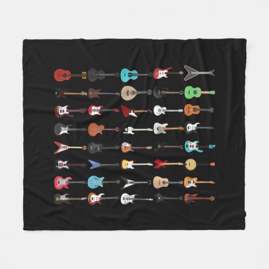 Guitar Musical Instrument Rock en Roll Fleece Deken (Voorkant (Horizontaal))