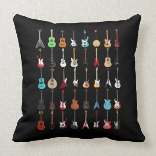Guitar Musical Instrument Rock en Roll Kussen