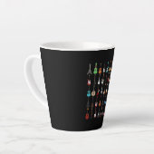 Guitar Musical Instrument Rock en Roll Latte Mok (Linkerhoek)