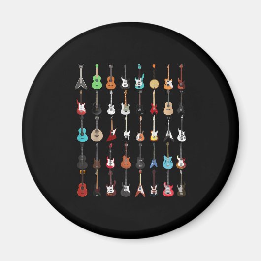Guitar Musical Instrument Rock en Roll Magneet (Voorkant)