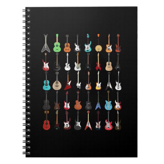 Guitar Musical Instrument Rock en Roll Notitieboek (Voorkant)