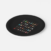 Guitar Musical Instrument Rock en Roll Papieren Bordje (Gekanteld)