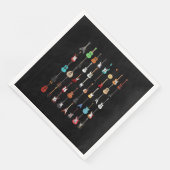 Guitar Musical Instrument Rock en Roll Servet (Hoek)