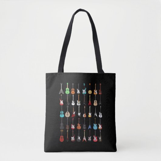Guitar Musical Instrument Rock en Roll Tote Bag (Voorkant)