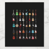 Guitar Musical Instrument Rock en Roll Wijn Etiket (Enkel label)