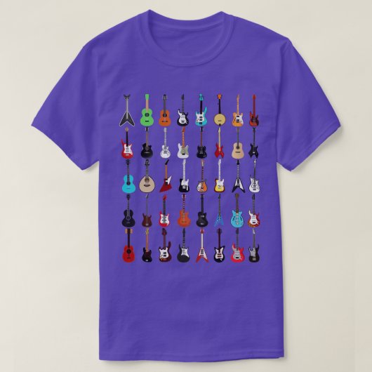 Guitar Musical Instrument  (Rock N Roll Tee)  T-shirt (Design voorkant)