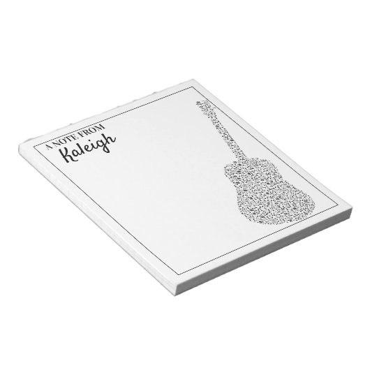 Guitar Musical Notes Notitieblok (Schuin)