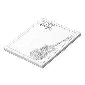 Guitar Musical Notes Notitieblok (Linkerzijde)