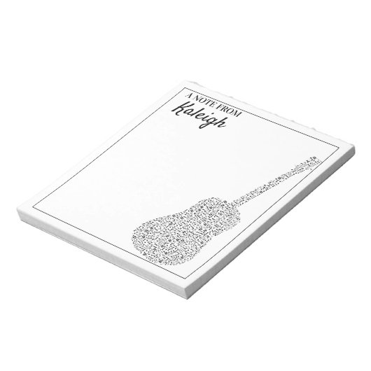 Guitar Musical Notes Notitieblok (Linkerzijde)