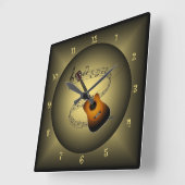 Guitar ~Musical Wereldbol ~Musical Instrument ~ Sc Vierkante Klok (Hoek)