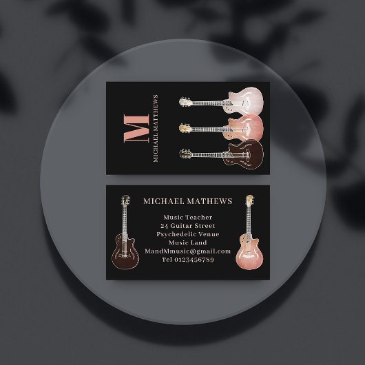 Guitar Musician and Music Teacher Visitekaartje