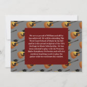 Guitar Musician Graduation Party Music Kaart (Achterkant)