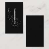 Guitar Muzieknoten Instrument Musicus gitarist Visitekaartje (Voorkant / Achterkant)