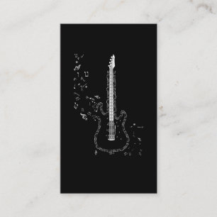 Guitar Muzieknoten Instrument Musicus gitarist Visitekaartje