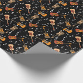 Guitar Muzieknoten Patroon Cadeaupapier (Hoek)