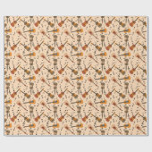 Guitar Muzieknoten Patroon Cadeaupapier (Vlak)