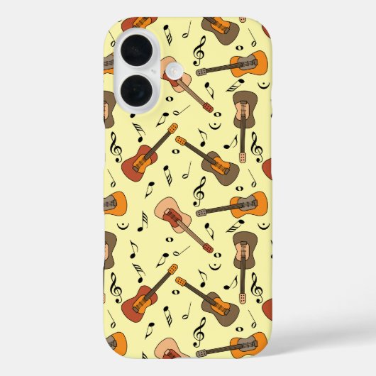Guitar Muzieknoten Patroon Case-Mate iPhone Case (Achterkant)